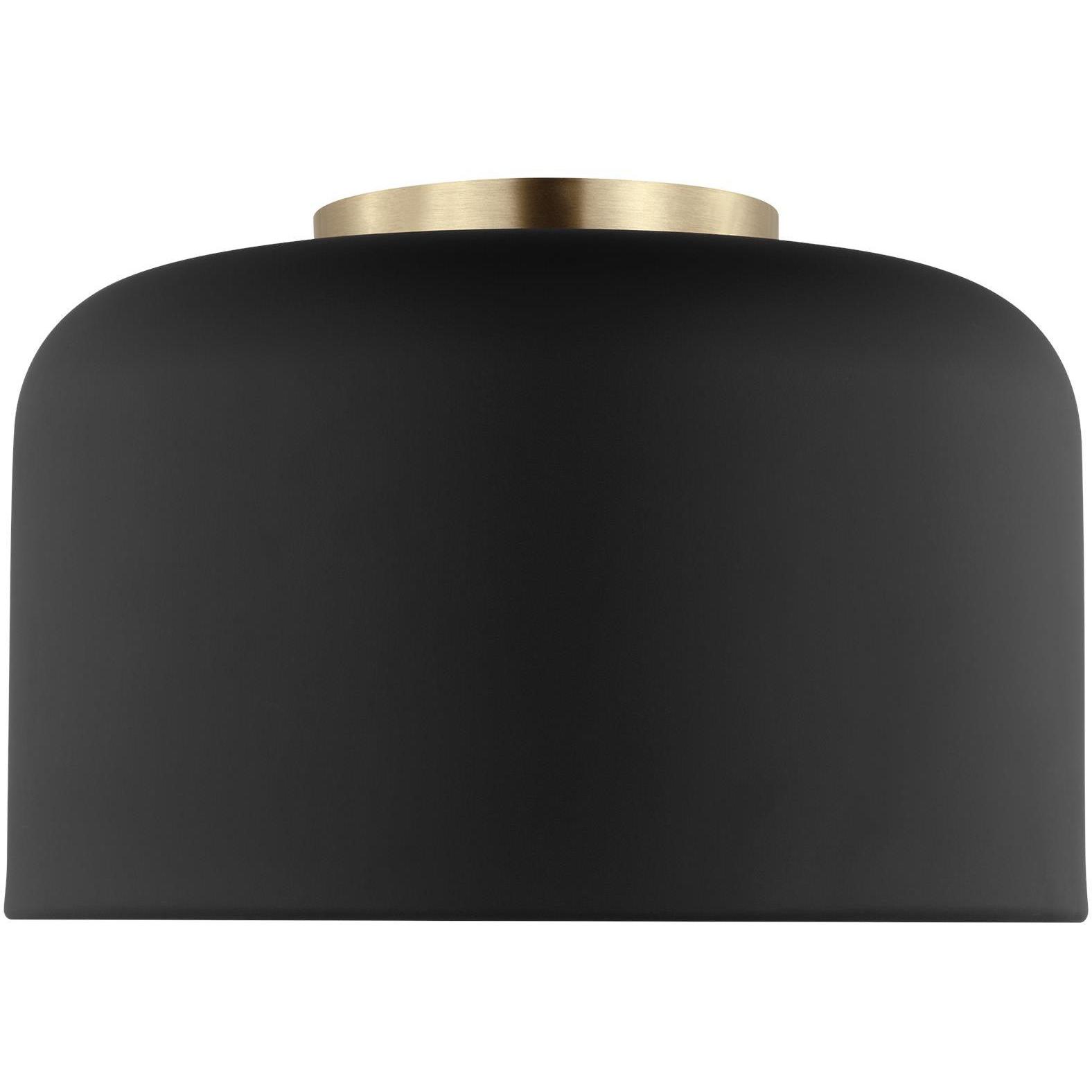 Malone 1 Light 10.75 inch Midnight Black Ceiling Flush Mount Ceiling Light